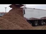 Sàn trượt tự đổ gắn container chở nông sản